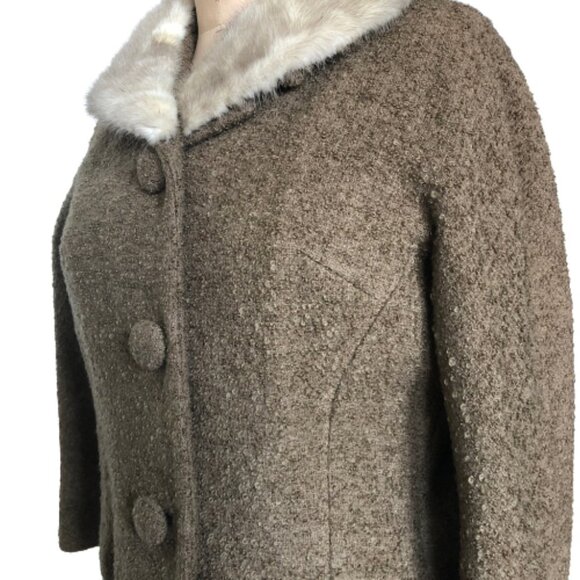 Vintage 50s Eatons fur collar jacket blazer, union made - Picture 10 of 16